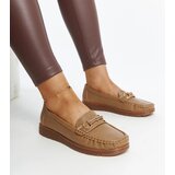 Gemre Dark beige moccasins with a buckle Anisah | Shoptok.si