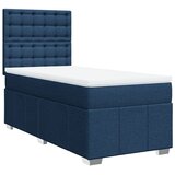 Krevet s oprugama i madracem plavi 90 x 200 cm od tkanine | shoptok.hr