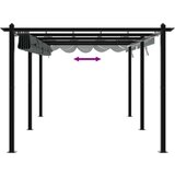 vidaXL Vrtni paviljon z zložljivo streho antracit 3x6 m aluminij | Shoptok.si