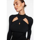 Trendyol Black Window/Cut Out Knitwear Sweater | Shoptok.si