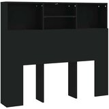  Uzglavlje s ormarićem crno 120 x 19 x 103,5 cm | Eponuda.com