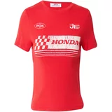 Top Shop Majica 'Graphic License Honda Baby' crvena / bijela