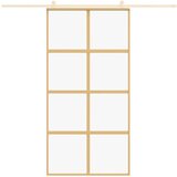  Klizna vrata zlatna 102,5x205 cm prozirno staklo ESG i aluminij | shoptok.hr