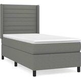  Krevet s oprugama i madracem tamnosivi 100 x 200 cm od tkanine | shoptok.hr