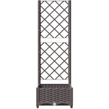  Vrtna sadilica s rešetkom smeđa 40 x 40 x 121,5 cm PP | Eponuda.com