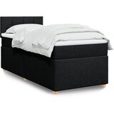  Krevet s oprugama i madracem crni 90x200 cm od tkanine | shoptok.hr
