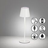 Fischer & Honsel Bijela LED stolna lampa s metalnim sjenilom (visina 36,5 cm) Viletto – | shoptok.hr