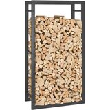  Stalak za drva za ogrjev mat crni 50x28x94 cm čelični | shoptok.hr