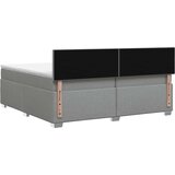  Boxspring krevet s madracem Svjetlosiva 200 x 200 cm Tkanina | shoptok.hr