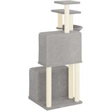 vidaXL Mačje drevo s praskalniki iz sisala svetlo sivo 122 cm | Shoptok.si