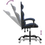  Vrtljiv gaming stol črno in modro umetno usnje, (21377246) | Shoptok.si