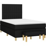 vidaXL Box spring postelja z vzmetnico črna 120x190 cm blago Cene
