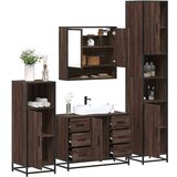 vidaXL 4-dijelni set kupaonskog namještaja boja smeđeg hrasta drveni | shoptok.hr
