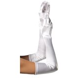 Leg Avenue Extra Long Satin Gloves 16B White Cene