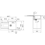 Franke 114.0700.112 Urban UBG 611-86 pomivalno korito iz umetnega kamna | Shoptok.si