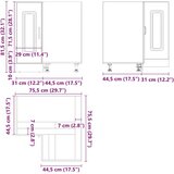 vidaXL Kuhinjski kutni donji ormarić Kalmar crni konstruirano drvo | shoptok.hr