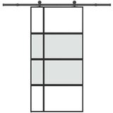  Klizna vrata s priborom 102 5x205 cm kaljeno staklo i aluminij - 102.5 x 205 cm (213.5 cm) 1 matt and transparent | shoptok.hr