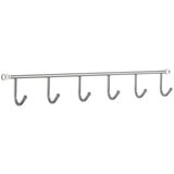 SIRO Garderobna letev 2081-420ZN1 (Do x Š x V: 420 x 53 x 32 mm, Število kaveljčkov: 6 kos) | Shoptok.si