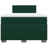 Box spring krevet s madracem tamnozeleni 120x200 cm baršunasti | shoptok.hr