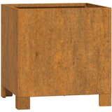 Maison Chic Cvetlično korito - Cvetlični Lonec z nogami zarjavelo 32x30x33 cm corten jeklo, (21788865) Cene