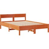 Krevet s regalom za knjige bez madraca 140 x 190 cm od borovine | Eponuda.com
