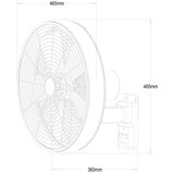  Lucci air 213126 - Zidni ventilator BREEZE 55W/230V mat hrom + daljinski upravljač | Eponuda.com
