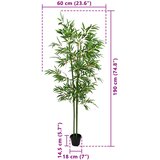  Umjetno bambusovo drvo 2 pcs Zelena 60 x 18 x 190 cm | Eponuda.com