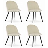  Set od 4 stolice BELLO - bež baršun / crne noge | shoptok.hr