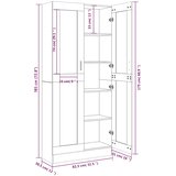  Vitrina boja sivog hrasta sonome 82,5 x 30,5 x 185 cm drvena | shoptok.hr