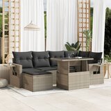 vidaXL 7-dijelni set vrtnih sofa svjetlosivi od poliratana Cijene