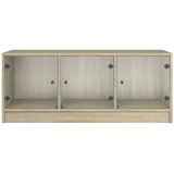 Stolić za kavu sa staklenim vratima boja hrasta 102x50x42 cm | shoptok.hr