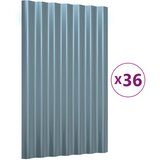 Krovni paneli 36 kom od pocinčanog čelika sivi 60 x 36 cm | shoptok.hr