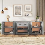  Komoda 3 kom siva boja betona od konstruiranog drva | shoptok.hr