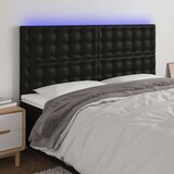  Uzglavlje crno 180x5x118/128 cm od umjetna koža Cijene