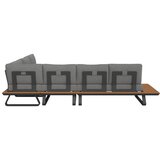 Bessagi Garden lounge garnitura emmy, temno siva, 5-Delno | Shoptok.si