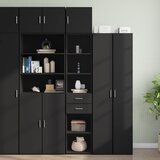 vidaXL Uski ormarić za pohranu crni 40x42,5x225 cm konstruirano drvo Cijene