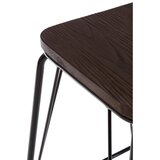 Premier Housewares Črn/rjav stolček iz masivnega bresta District – | Shoptok.si