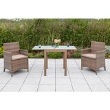 Gardenson Vrtni Set Treviso, 3-Delni, Raztegljiva Miza | Shoptok.si