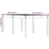  Vrtni stol bijeli 203,5x100x76 cm od masivne borovine | shoptok.hr