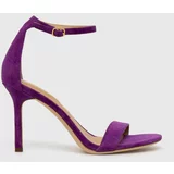 Polo Ralph Lauren Sandali iz semiša Allie vijolična barva, 802916355009