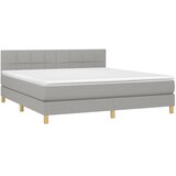  box spring s madracem LED svjetlosivi 180x200 cm tkanina | shoptok.hr