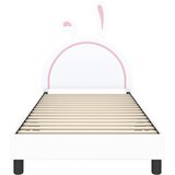  Krevet za djecu s uzglavljem s uzglavljem Bijelo 90 x 190 cm PU | shoptok.hr