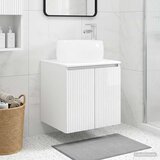  Umivaonik s policom Bijela visokog sjaja 49,5 x 44,5 x 66 cm | shoptok.hr