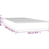 vidaXL madrac s džepičastim oprugama krem 100x200x20cm od umjetne kože | shoptok.hr