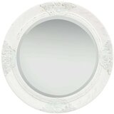 vidaXL Zidno ogledalo u baroknom stilu 50 cm bijelo | shoptok.hr