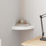  Plutajuća kutna polica bijela 25 x 25 x 3,8 cm MDF | shoptok.hr