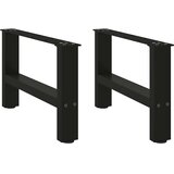  Noge za klub stolić crne 2 kom 50 x (30-31) cm čelik | Eponuda.com