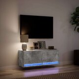  Zidni TV ormarić s LED svjetlima boja betona 100x31x38 cm | shoptok.hr