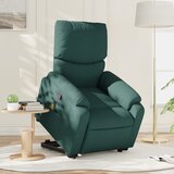 Maison Chic masažni naslanjač - Relax naslanjač s funkcijo vstajanja temno zeleno blago, (22062258) | Shoptok.si