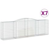  Obokane gabion košare 7 kosov 400x50x120/140cm pocinkano železo | Shoptok.si
